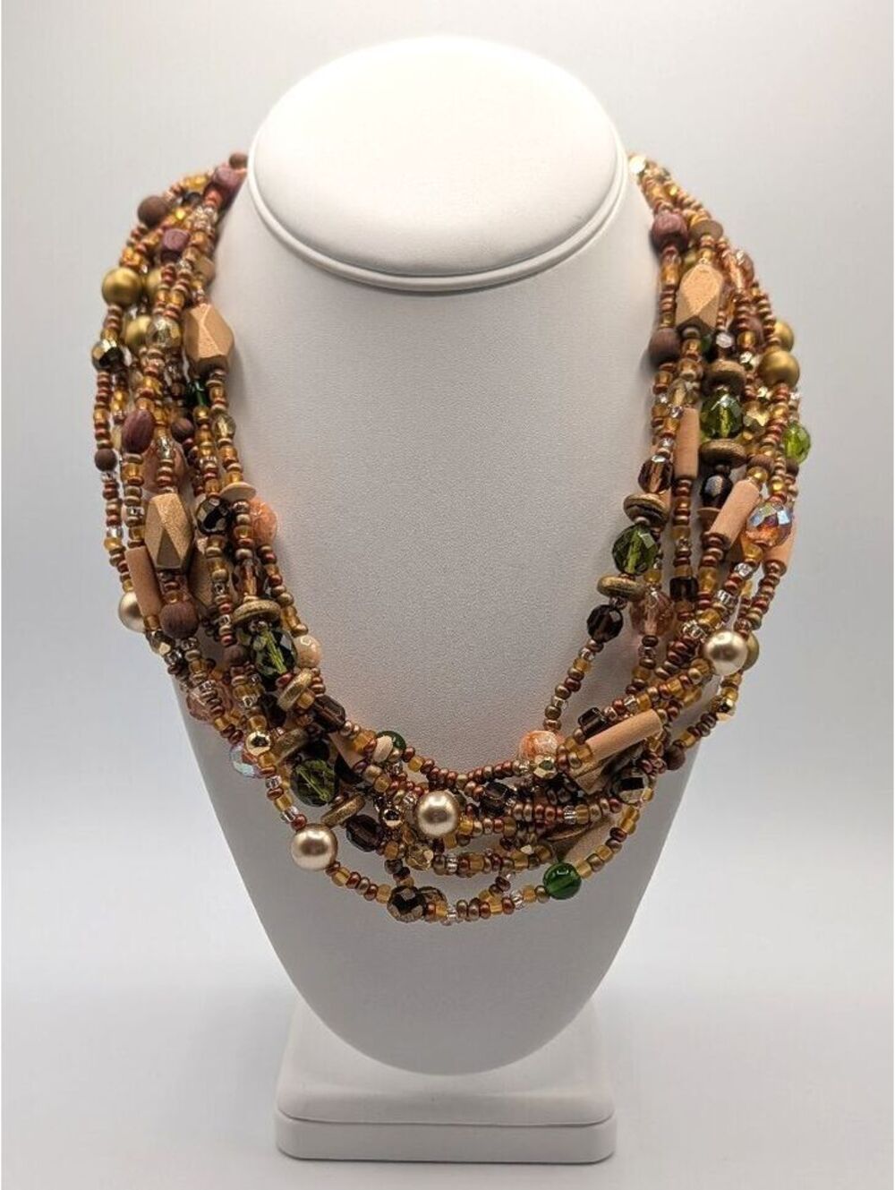 Vintage Joan Rivers Multi-Strand Beaded Statement Necklace